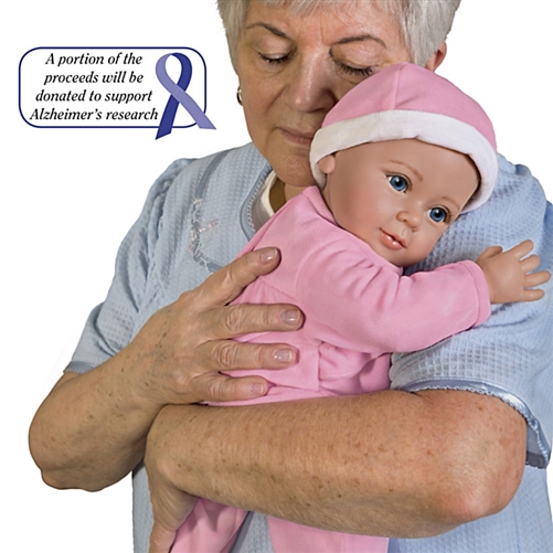 Lifelike baby dolls for alzheimer's clearance patients